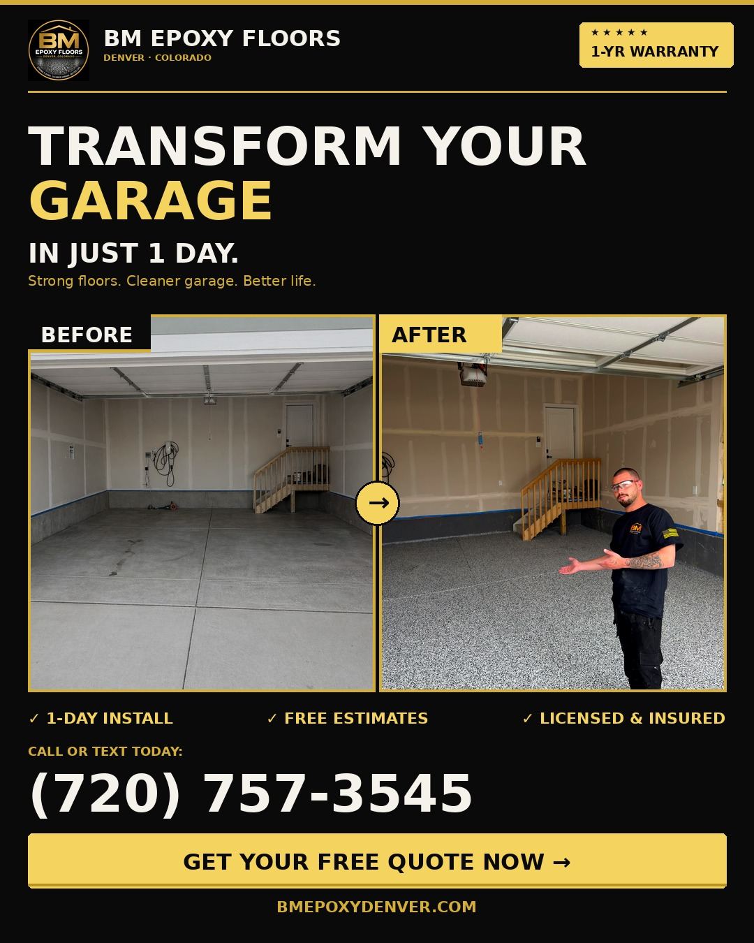 BM Epoxy Floors - Transform your garage in 1 day